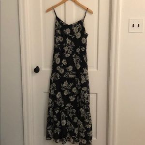 J. Crew Mercantile B&W Flowered Maxi Dress